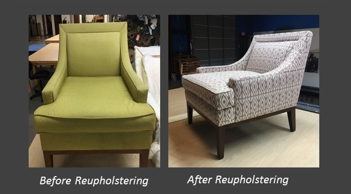 Reupholstery Before and After