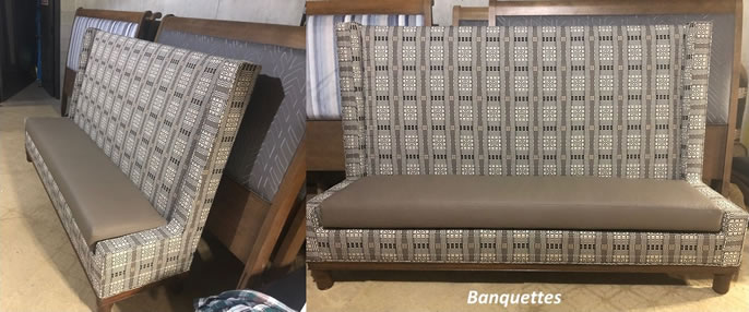 Reupholstered Banquettes